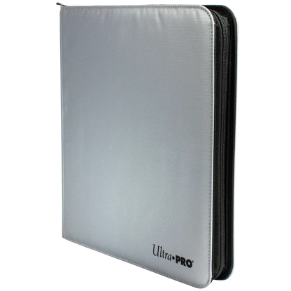 Ultra Pro (UP) - 12-Pocket Zippered PRO-Binder: Silver - feuerbeständig - Silber