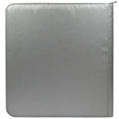 Ultra Pro (UP) - 12-Pocket Zippered PRO-Binder: Silver - feuerbeständig - Silber
