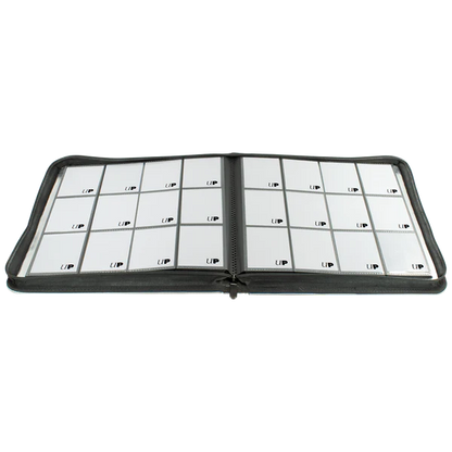 Ultra Pro (UP) - 12-Pocket Zippered PRO-Binder: Silver - feuerbeständig - Silber