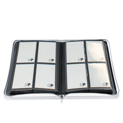 Ultra Pro (UP) - Vivid 4-Pocket Zippered PRO-Binder: Black
