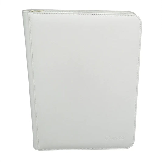 UP - Vivid 9-Pocket Zippered PRO Binder: White