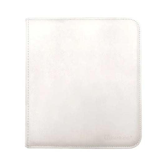 UP - Vivid 12-Pocket Zippered PRO Binder: White