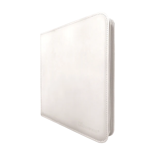 UP - Vivid 12-Pocket Zippered PRO Binder: White
