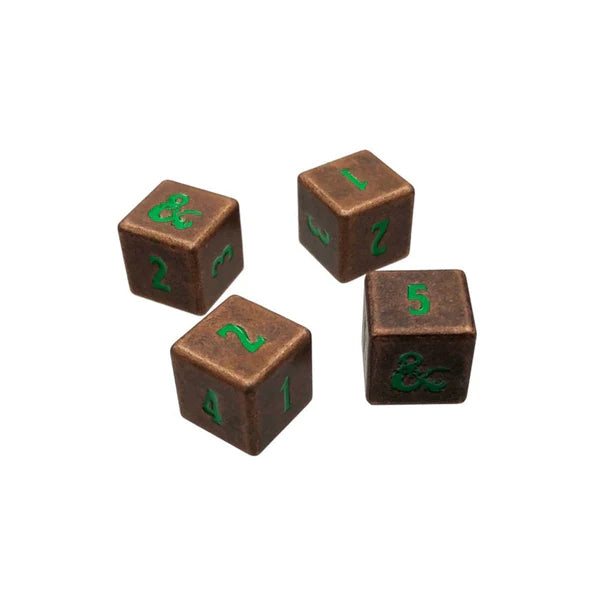 Ultra Pro (UP) - Heavy Metal Feywild Copper and Green D6 Dice Set (4 Stück) für Dungeons & Dragons