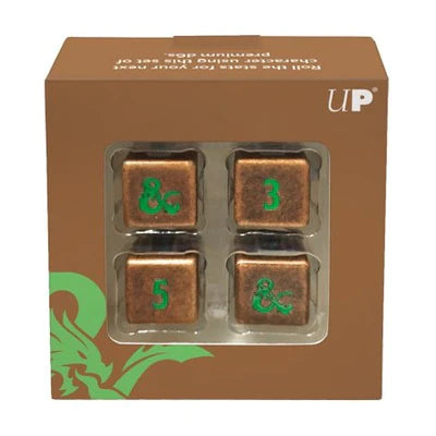 Ultra Pro (UP) - Heavy Metal Feywild Copper and Green D6 Dice Set (4 Stück) für Dungeons & Dragons