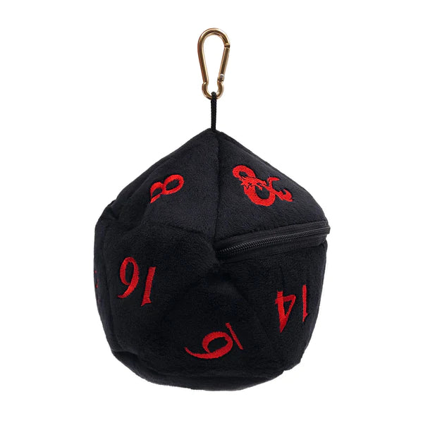 Ultra Pro (UP) - D20 Plush Dice Bag / Plüsch-Würfel-Tasche für Dungeons & Dragons - Schwarz / Rot