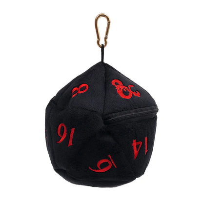 Ultra Pro (UP) - D20 Plush Dice Bag / Plüsch-Würfel-Tasche für Dungeons & Dragons - Schwarz / Rot