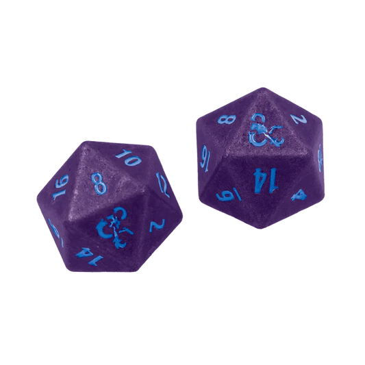 UP - Phandelver Campaign 2D20 Heavy Metal Dice "Royal Purple and Sky Blue" for Dungeons &amp; Dragons