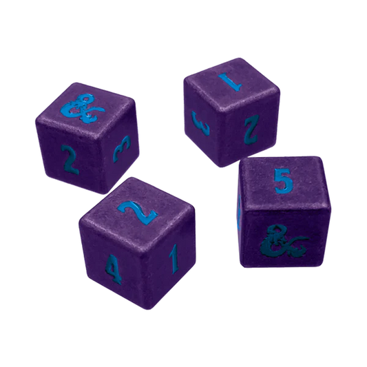 UP - Phandelver Campaign 4D6 Heavy Metal Dice "Royal Purple and Sky Blue" for Dungeons &amp; Dragons