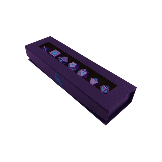 UP - Phandelver Campaign 7RPG Heavy Metal Dice "Royal Purple and Sky Blue" for Dungeons &amp; Dragons