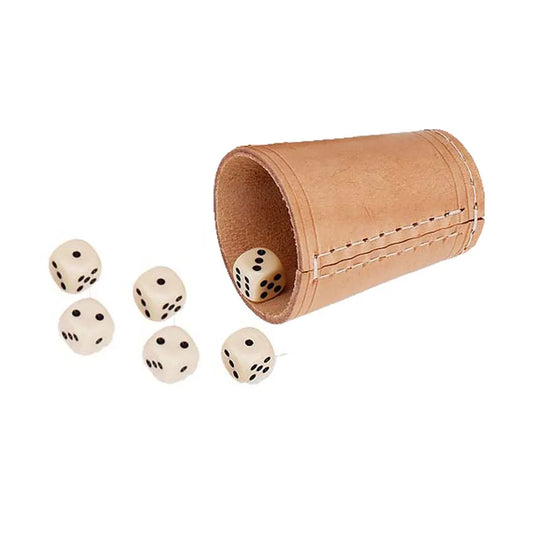 Würfelbecher 8,4cm - mit 6 Würfeln