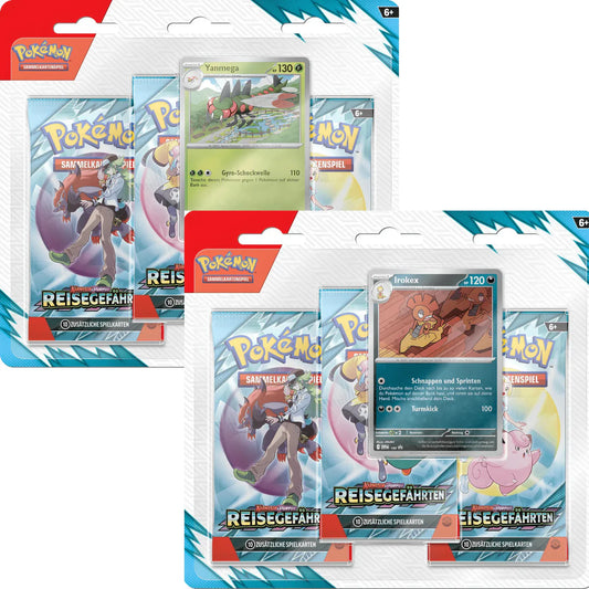 Pokémon (PKM) - Karmesin & Purpur - Reisegefährten- 3-Pack Blister - DE