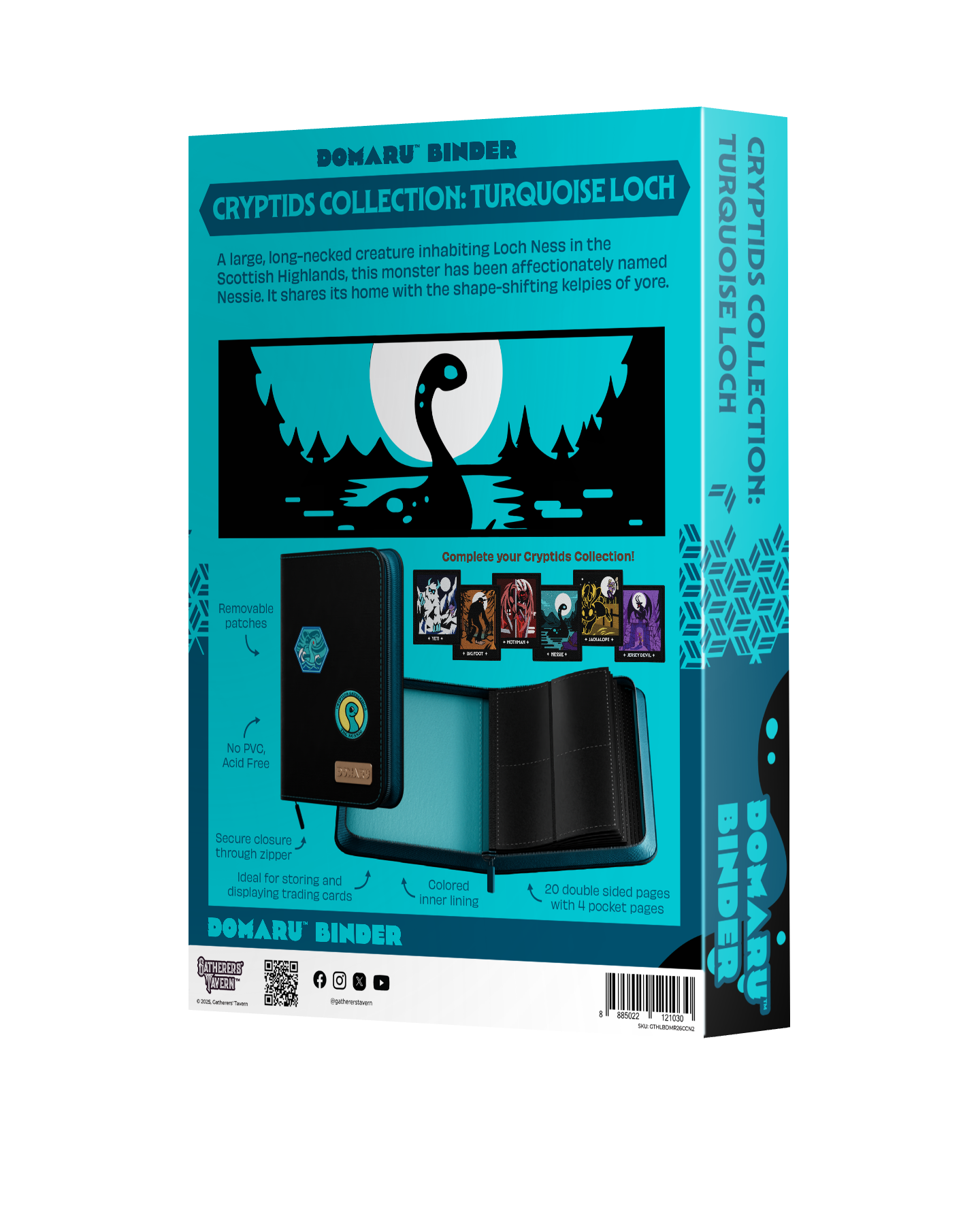 Gatherers' Tavern - DOMARU 4-Pocket BINDER: Cryptids Collection: Turquoise Loch