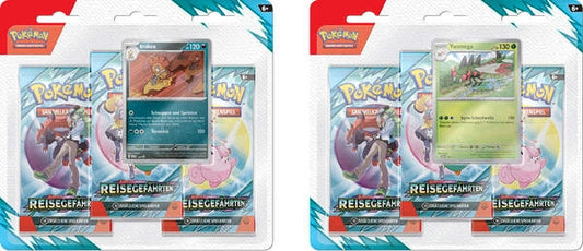Pokémon (PKM) - Karmesin & Purpur 09 - Reisegefährten - 3-Pack Blister - DE