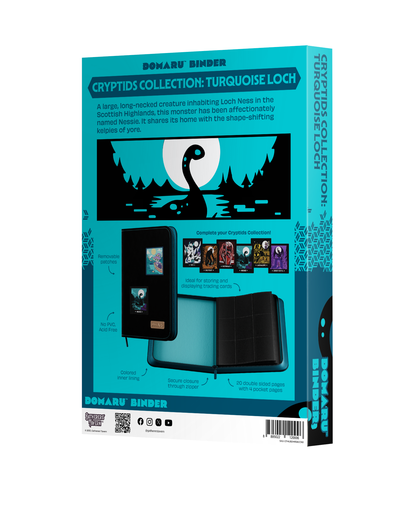 Gatherers' Tavern - DOMARU 9-Pocket BINDER: Cryptids Collection: Turquoise Loch