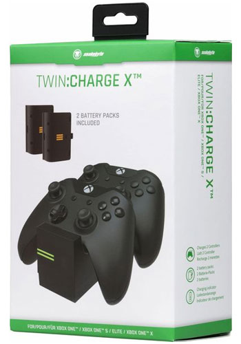 XB-One Ladestation TWIN:Charge X blackinkl. 2 Akkus 700mAh