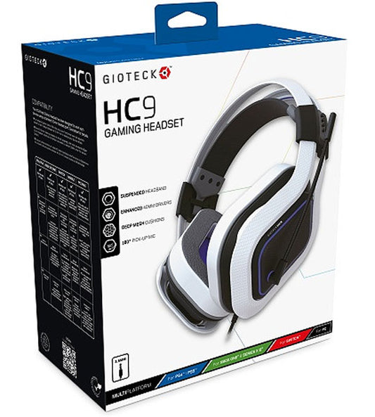 PS5 Headset Wired Gaming Blue/White HC-9 geeignet für: PS5, PS4, PC, Mac, Mobile