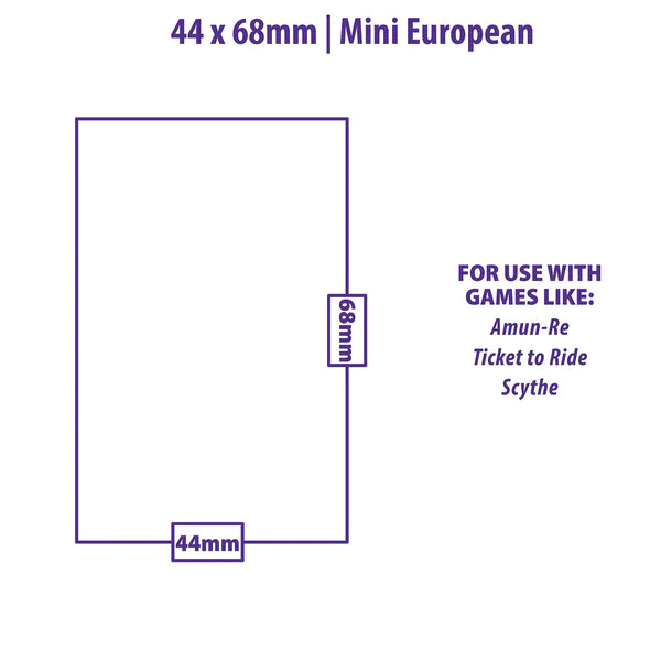 Ultra Pro (UP) - Mini European Board Game Sleeves (50ct) für 44 mm x 68 mm Karten