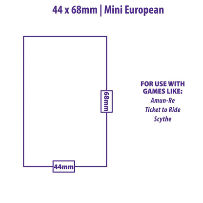 Ultra Pro (UP) - Mini European Board Game Sleeves (50ct) für 44 mm x 68 mm Karten