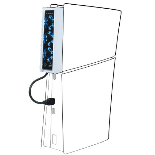 PS5 Lüfter SLIM weiß/schwarz