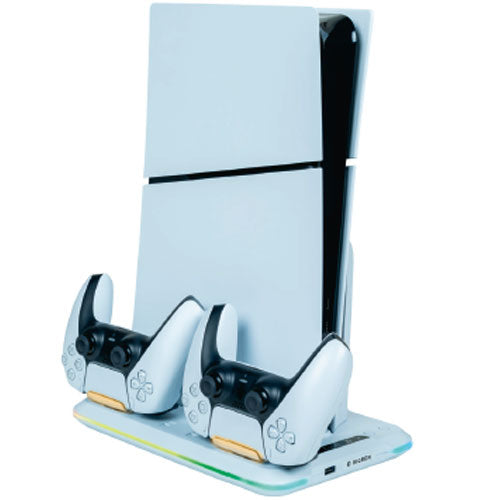 PS5 Ladestation mit Lüfter SLIM weiß