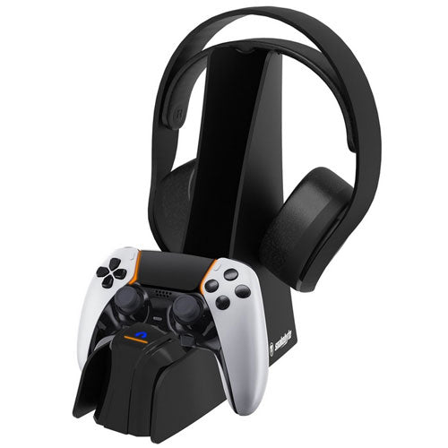 PS5 Ladestation Combo Charge 5 black Lädt 1 DualSense + wireless Headset gleichzeitig