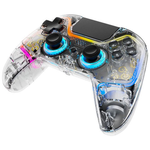 PS4 Controller wireless BT transparent Deltaco auch PC