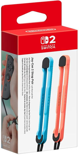 NSW2 Joy-Con Handgelenksschlaufe 2-er Rot/Blau