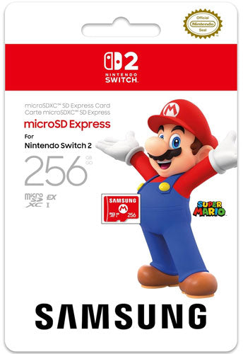 NSW2 mircoSD EXPRESS Card 256 GB Samsung Mario Design