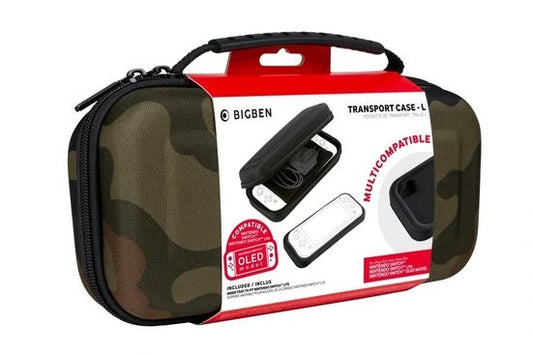BIGBEN - Nintendo Switch - Transporttasche Classic - XL - camo / grün
