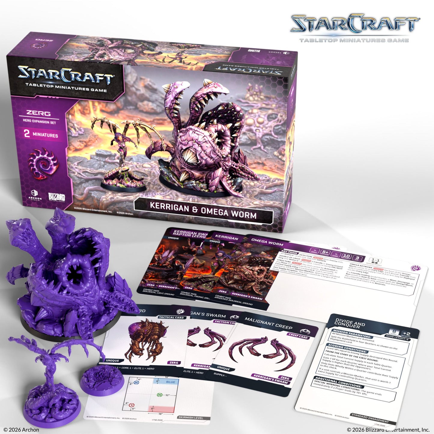 Archon Studio - Starcraft TMG: Zerg Hero Expansion Set: Kerrigan & Omega Worm