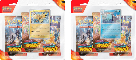 Pokémon (PKM) - Karmesin & Purpur 8 - Stürmische Funken - 3-Pack-Blister - DE