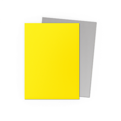 DS - Standard Dual Sleeves: Yellow & Silver [Matte] (100 Sleeves)