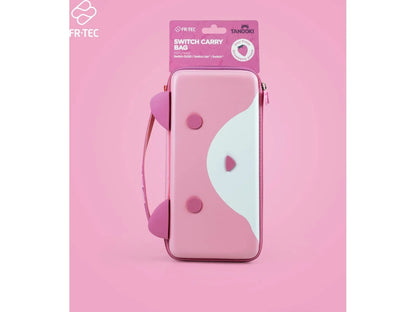 Tanooki - Nintendo Switch - Transporttasche mit Ohren und Erdbeerduft - Mehrfarbig / Rosa