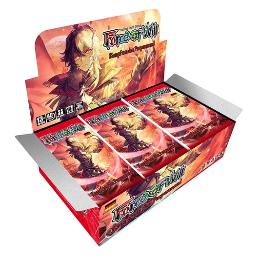 Force of Will (FOW) - Kampf um den Purpurmond - Held-Zyklus: Set 4 [H4] - Booster Display (36 Booster Packs) - DE
