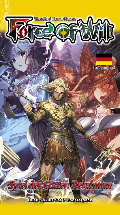 Force of Will (FOW) - Spiel der Götter: Revolution - Duell-Zyklus: Set 3 [D3] - Booster Display (36 Booster Packs) - DE