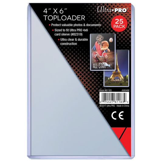 Ultra Pro (UP) - 4" x 6" Toploader (25 Stück)
