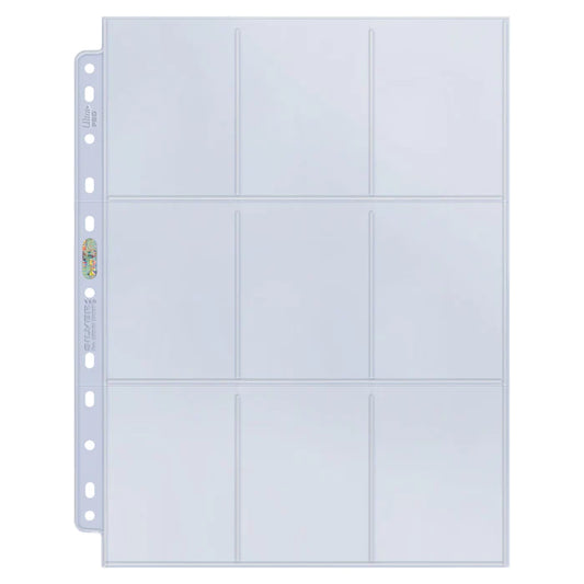 Ultra Pro (UP) - Silver Series 9-Pocket 11-Hole Punch Pages (100 Stück) für Karten in Standardgröße