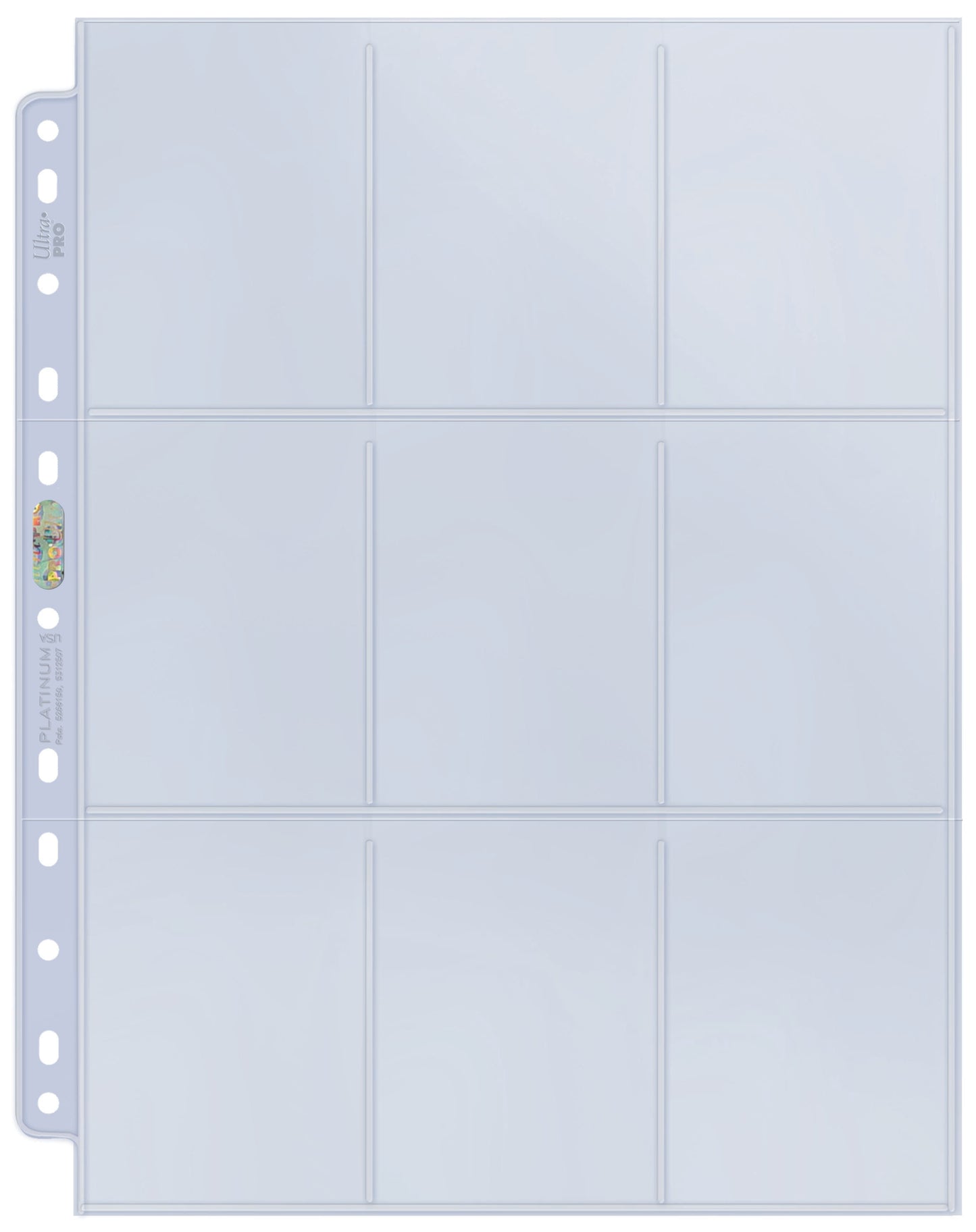 UP - 9-Pocket Silver Series Pages: Standard Size [11-Holes] (100 Pages)