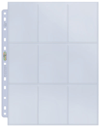UP - 9-Pocket Silver Series Pages: Standard Size [11-Holes] (100 Pages)