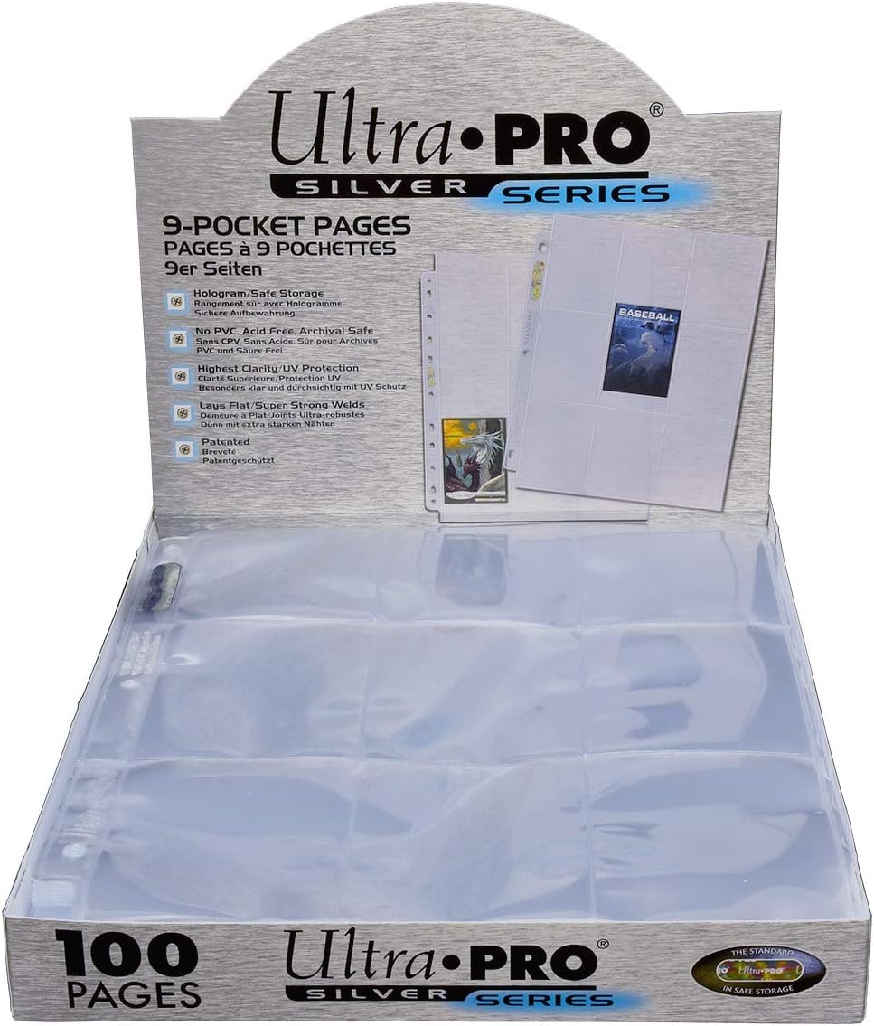 UP - 9-Pocket Silver Series Pages: Standard Size [11-Holes] (100 Pages)