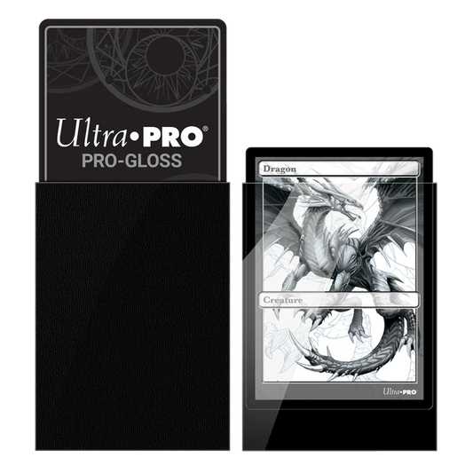 Ultra Pro (UP) - PRO-Gloss Standard Deck Protector Sleeves (100ct) - Black