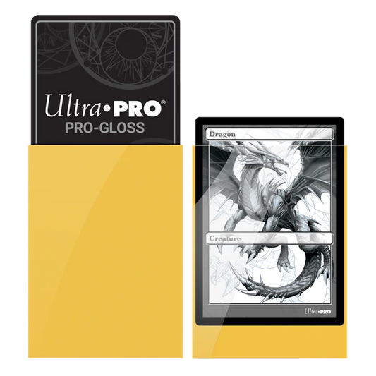 Ultra Pro (UP) - PRO-Gloss Standard Deck Protector Sleeves (50ct) - Canary Yellow