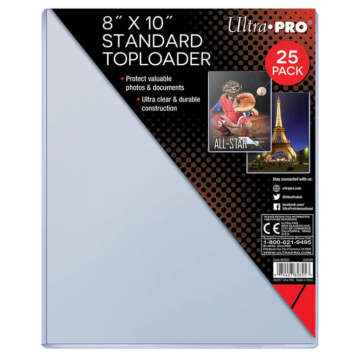 UP - 8" x 10" top loader 25ct