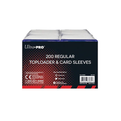 Ultra Pro (UP) - 3" x 4" Clear Regular Toploader und Soft Sleeves Bundle für Karten in Standardgröße - 200 Stück