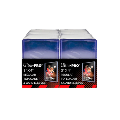 Ultra Pro (UP) - 3" x 4" Clear Regular Toploader und Soft Sleeves Bundle für Karten in Standardgröße - 200 Stück