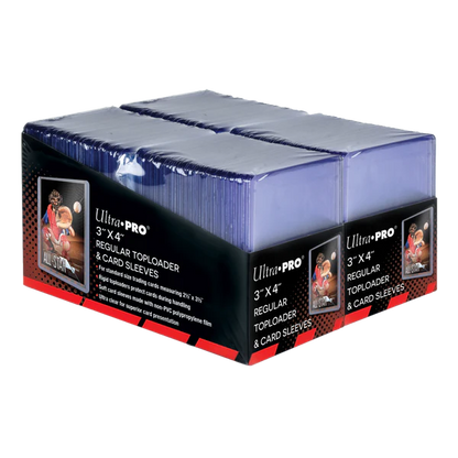 Ultra Pro (UP) - 3" x 4" Clear Regular Toploader und Soft Sleeves Bundle für Karten in Standardgröße - 200 Stück
