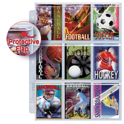 Ultra Pro (UP) - Premium Series 9-Pocket Secure Pages (100 Stück) für Karten in Standardgröße