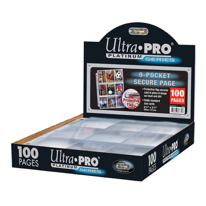 Ultra Pro (UP) - Premium Series 9-Pocket Secure Pages (100 Stück) für Karten in Standardgröße