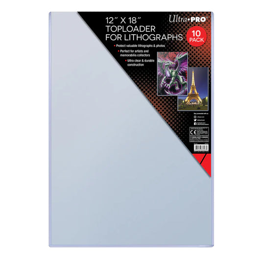 Ultra Pro (UP) - 12" x 18" Lithograph Toploader - 10 Stück